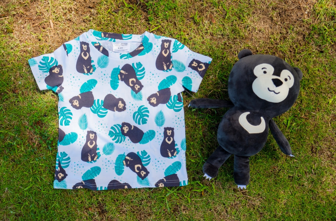 KID T-SHIRT Exotic Wildlife of Brunei Collection - White Sun Bear