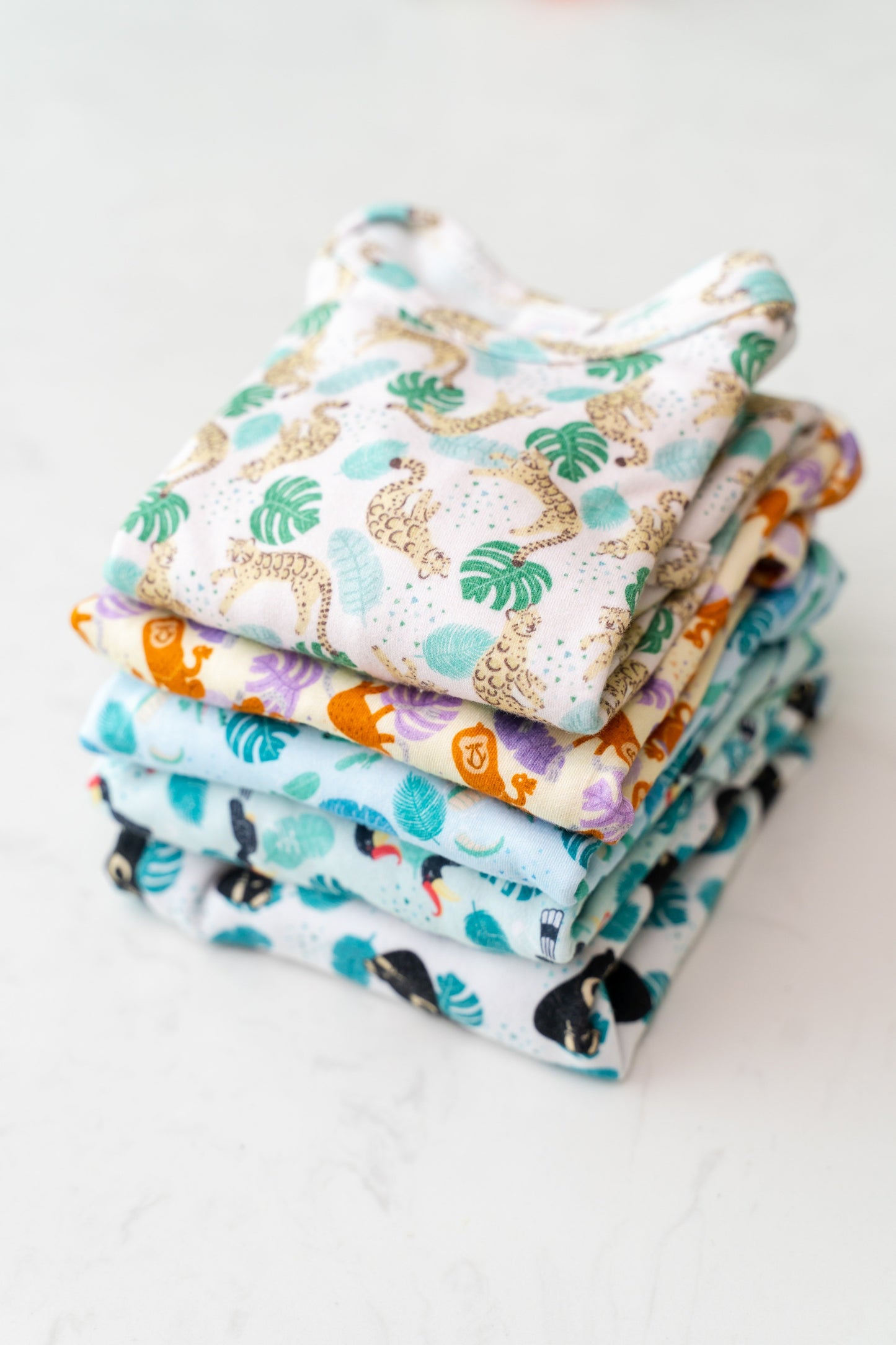 SHORT SLEEVE BODYSUIT Wildlife of Brunei Collection - Mint Rhinoceros Hornbill