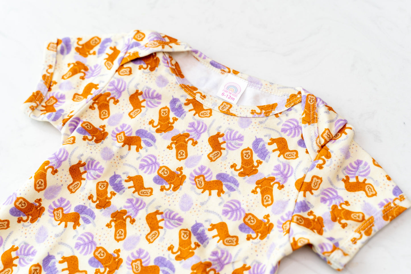 SHORT SLEEVE BODYSUIT Wildlife of Brunei Collection - Mint Rhinoceros Hornbill