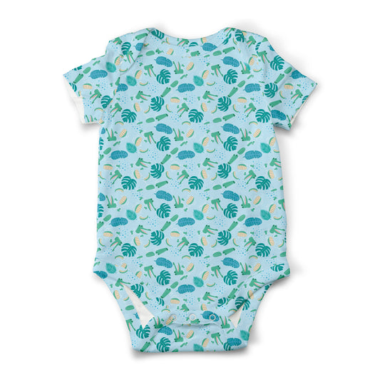 SHORT SLEEVE BODYSUIT Wildlife of Brunei Collection - Blue Saltwater Crocodile