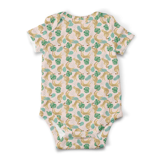 SHORT SLEEVE BODYSUIT Wildlife of Brunei Collection - Blush Sunda Clouded Leopard