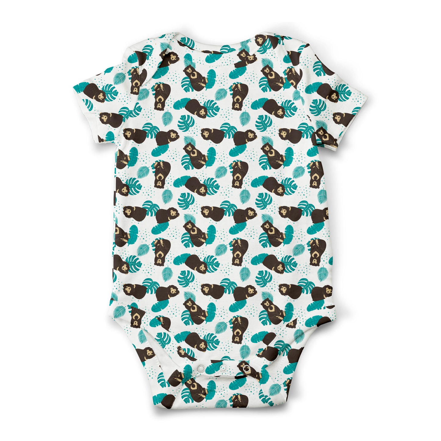 SHORT SLEEVE BODYSUIT Wildlife of Brunei Collection - White Sun Bear