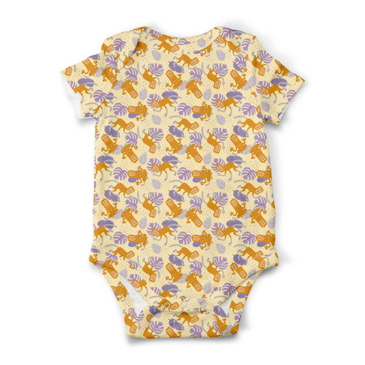 SHORT SLEEVE BODYSUIT Wildlife of Brunei Collection - Yellow Proboscis Monkey