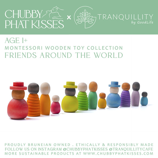 FRIENDS AROUND THE WORLD CPK x Tranquillity Cafe Montessori Wooden Toy Collection