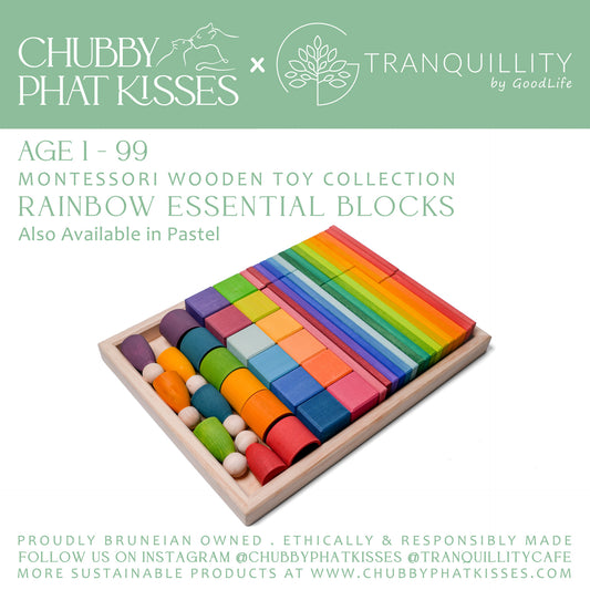 ESSENTIAL BLOCKS CPK x Tranquillity Cafe Montessori Wooden Toy Collection