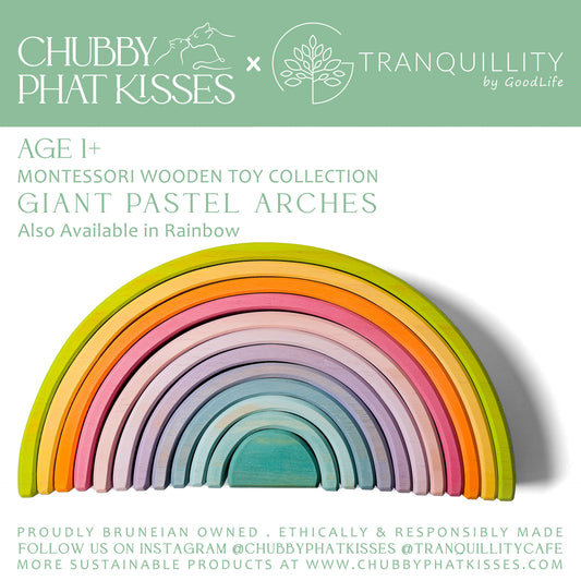 GIANT RAINBOW ARCHES CPK x Tranquillity Cafe Montessori Wooden Toy Collection
