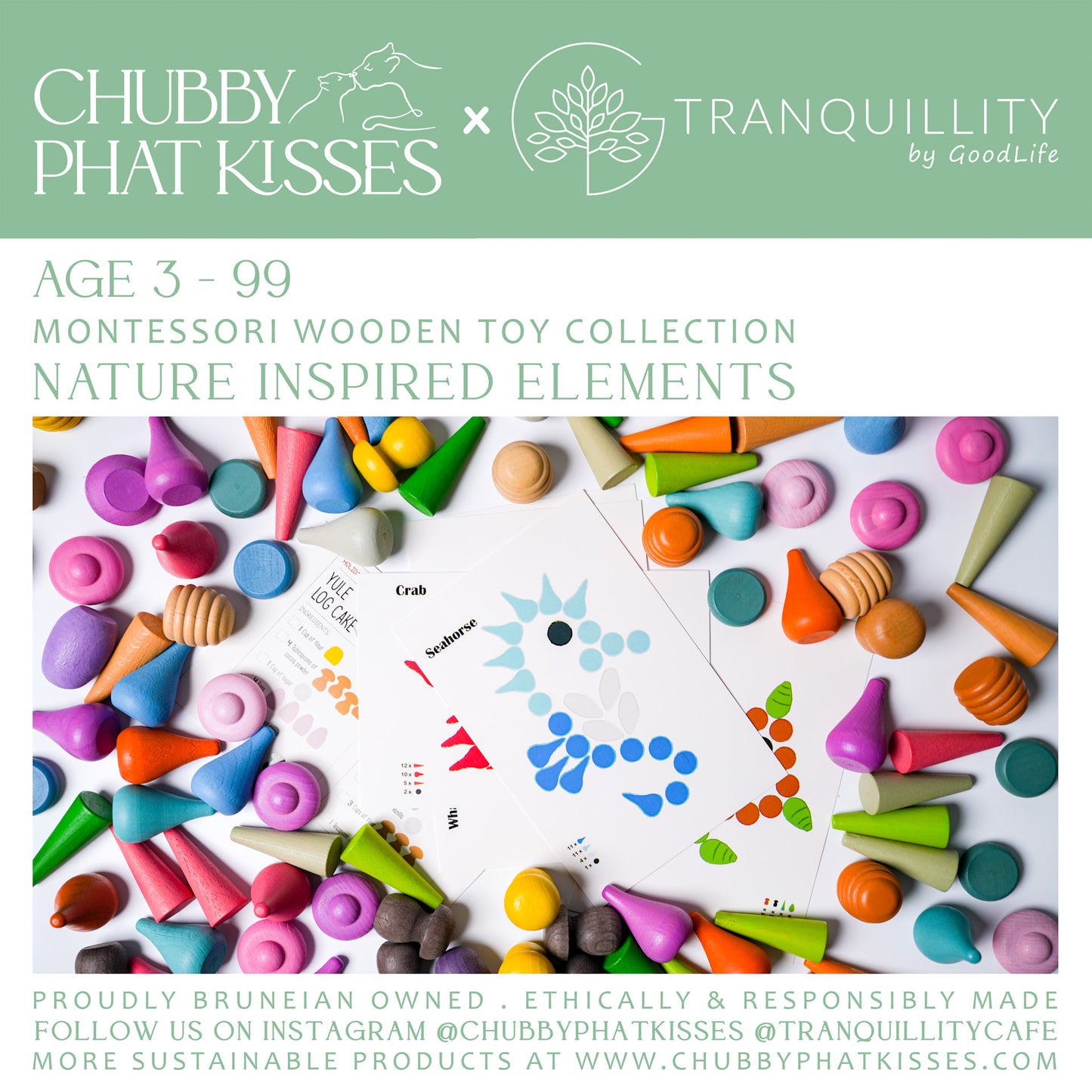 NATURE INSPIRED ELEMENTS CPK x Tranquillity Cafe Montessori Wooden Toy Collection