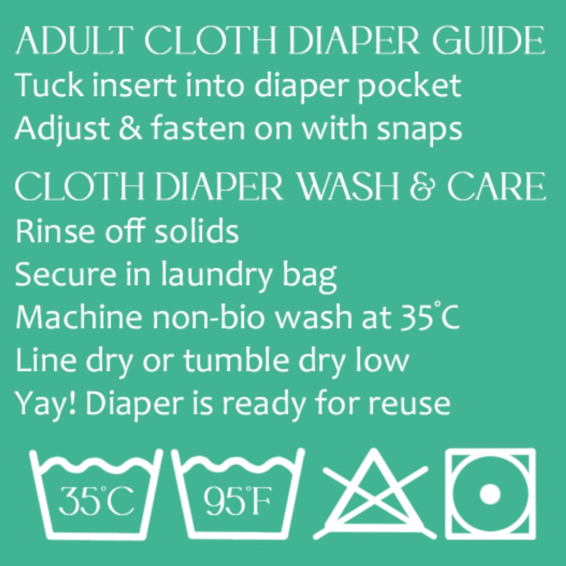 *PRE-ORDER* SENIOR BUM Adjustable & Reusable Adult Cloth Diaper